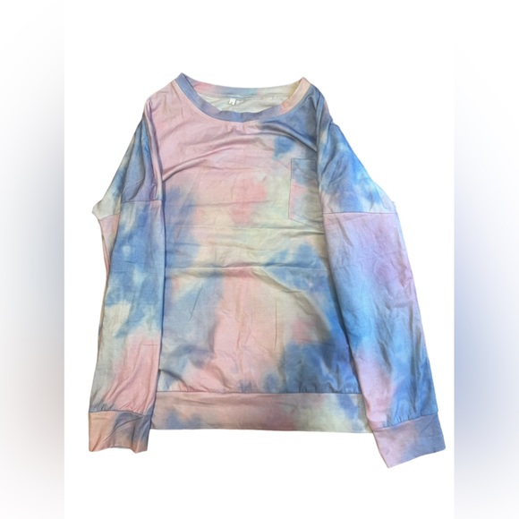 TIE DYE PJ SET (LONG PANTS AND LONG SLEEVE TOP) - Picture 2 of 3